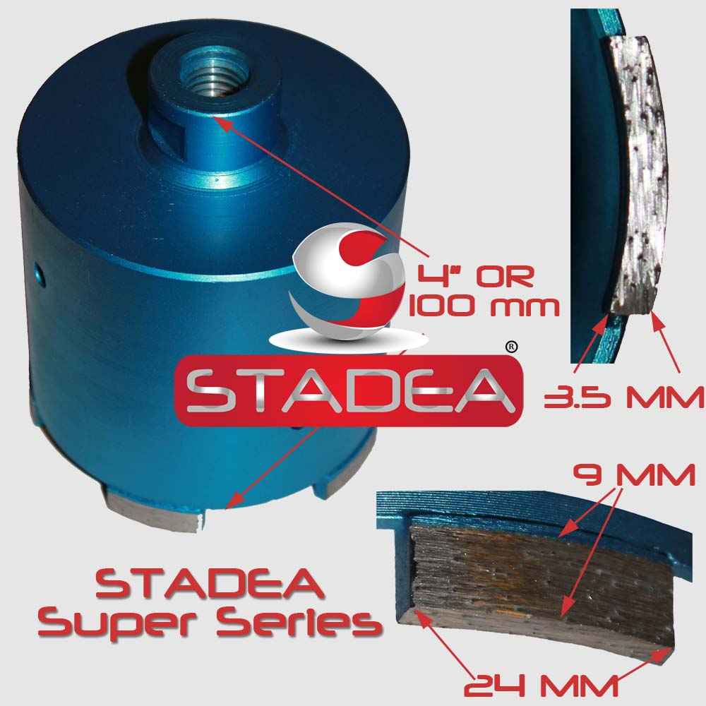 Stadea Core Drill Bit Adapter for Diamond Core Bit 3/8" Triangle to 5/8" Male 