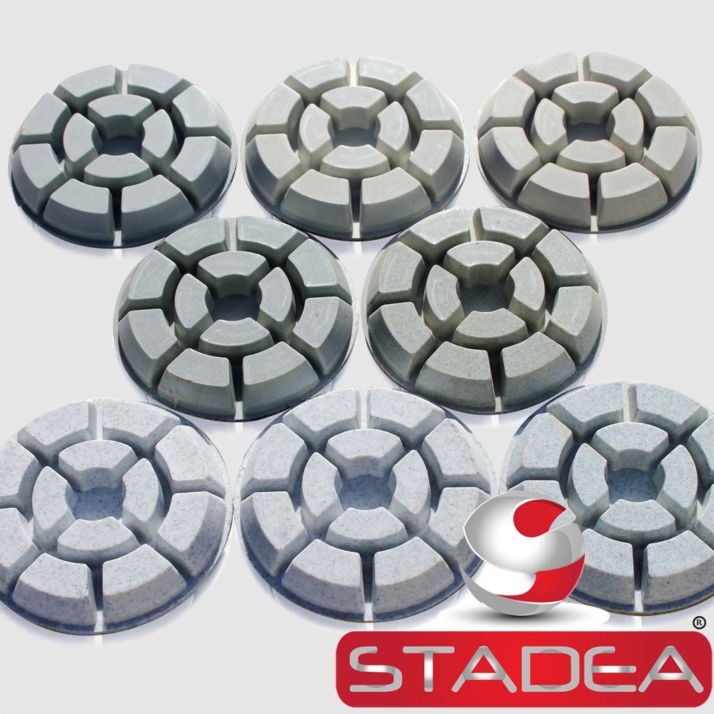 Stadea Wet Dry Diamond Polishing Pads 4'' Set For Granite Concrete Marble Polish 