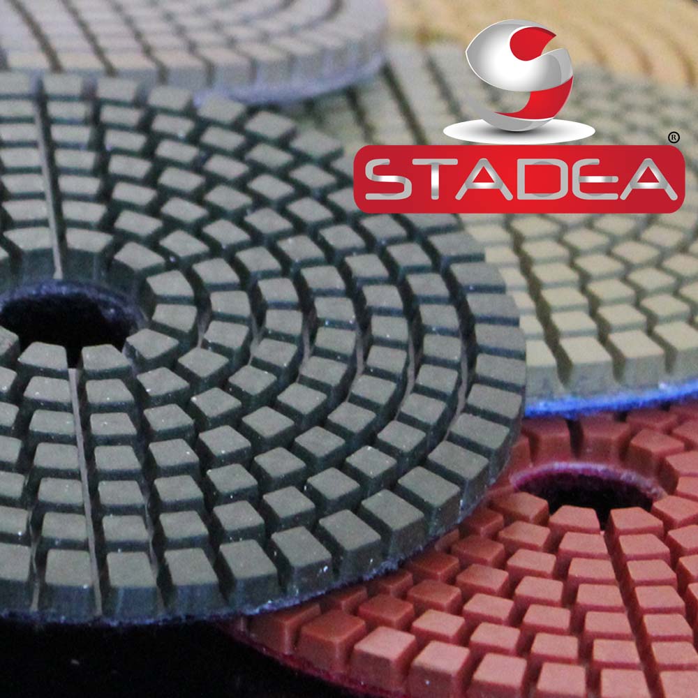 Stadea 3" Wet Diamond Polishing Pads Premium Grade Wet Flexible 3 MM High 