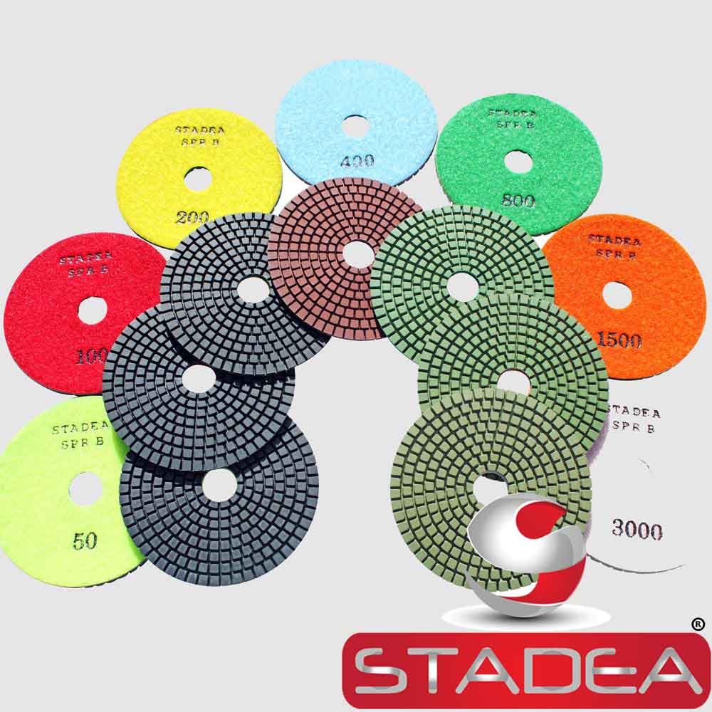 4 Inch Floor Diamond Polishing Pad Buffing Disc for Granite Marble Thickness 6mm 