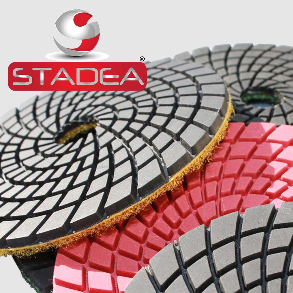 Stadea Diamond Polishing Pads 3-Step for Concrete Travertine Terrazzo Countertop 