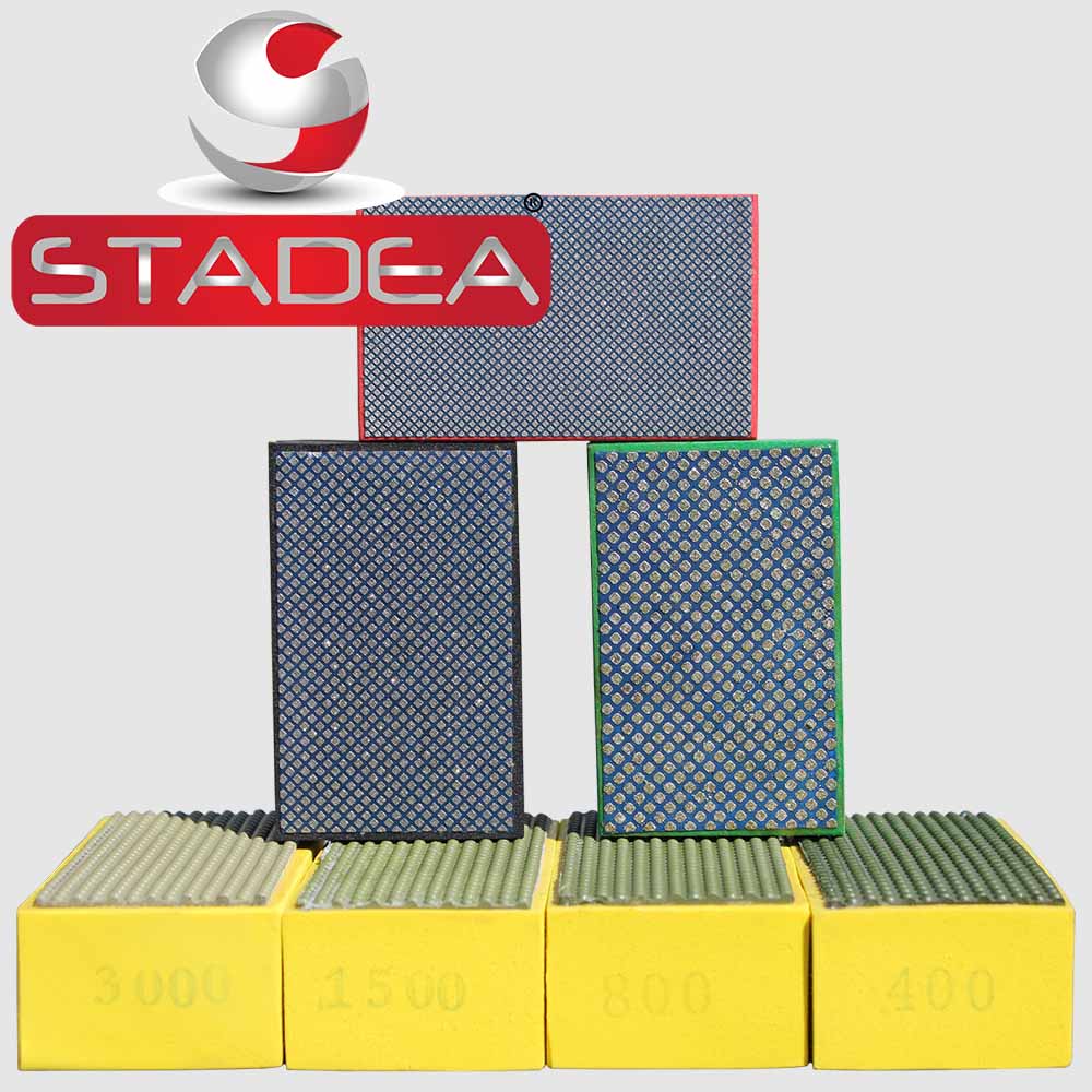 Stadea Diamond Hand Polishing Pads Set Marble Glass Stone Granite 